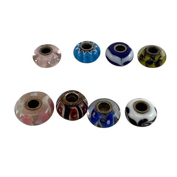 Lot of 8 murano glass beads - Picture 1 of 2